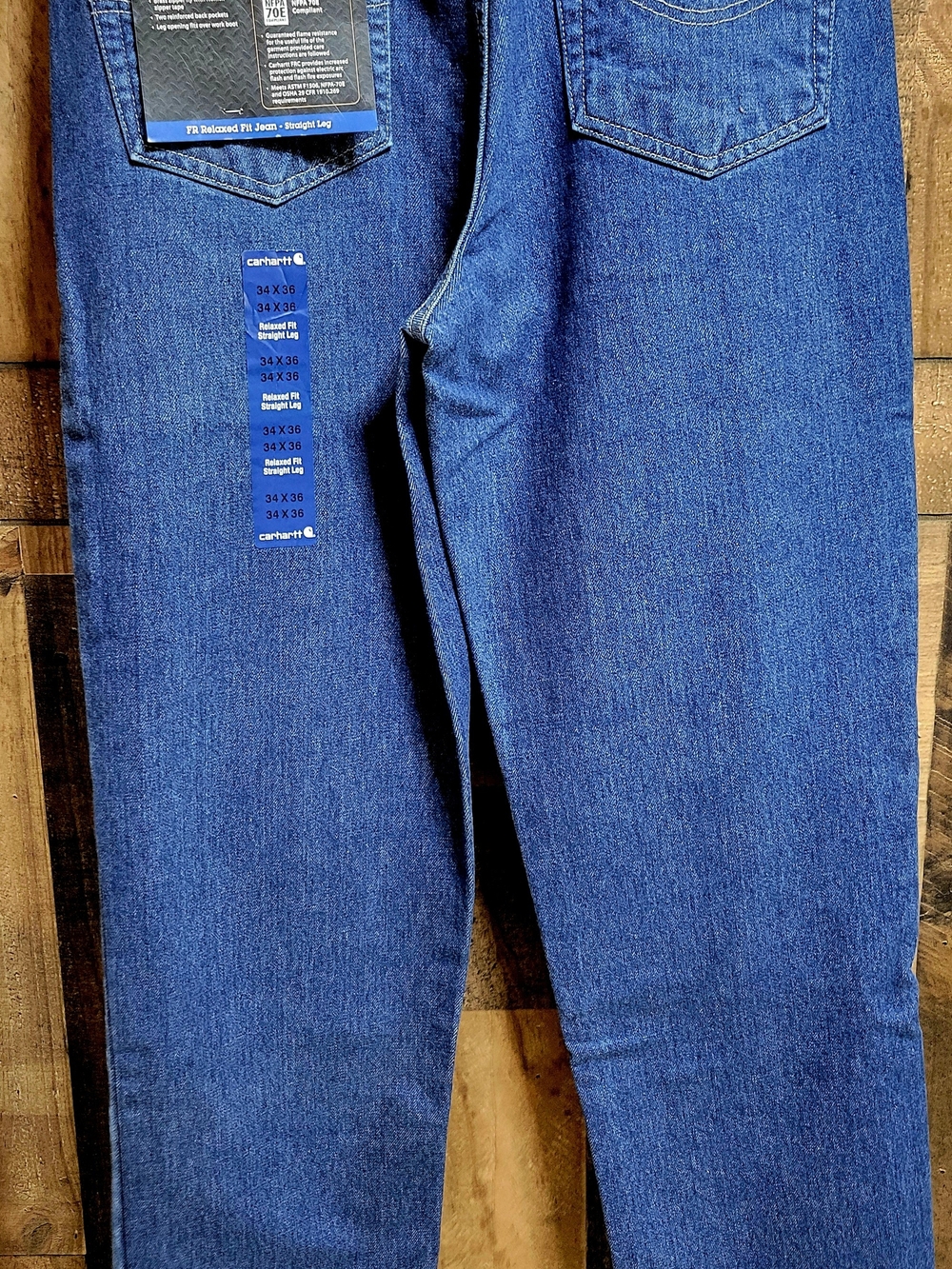 Carhartt Flame-Resistant Relaxed Fit Denim Jean Blue Waist 34 x 36